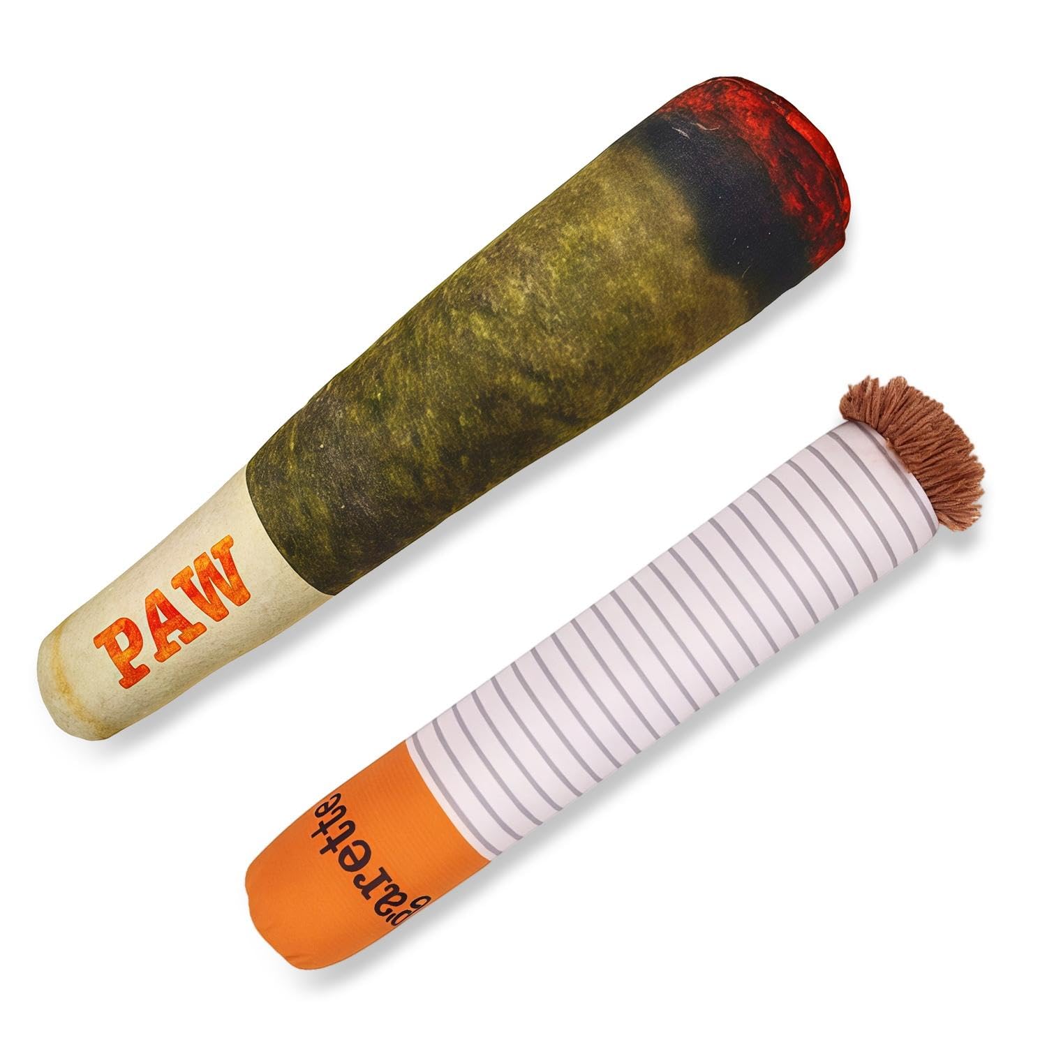 NIDHFG 1 Piece Of Pet Plush Cigar And 1 Piece Of Plush Cigarette, Soft, Safe And Wear-Resistant, Fun, Interactive And Bite-Resistant, Dog Anti-Boring Toy.