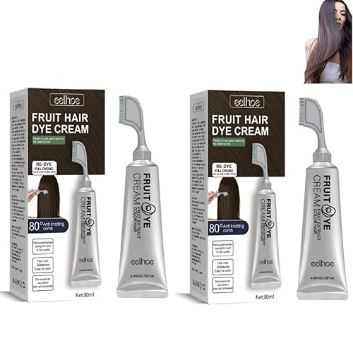 Tinte para el cabello de frutas con peine coreano, tinte de frutas coreano, tinte para el cabello con aceite, crema de tinte para el cabello de