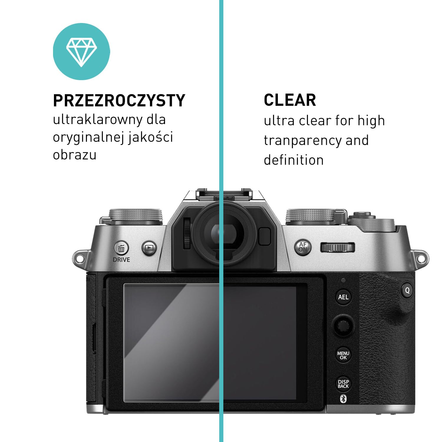 smartect Szkło Hartowane 3 Sztuki dla Fujifilm X-T50 | Szklana Ochrona Ekranu HD Anti-Zarysowania, 0.3 mm Ultra-przezroczyste, Twardość 9H, Odporne na Uderzenia, Bez Pęcherzyków