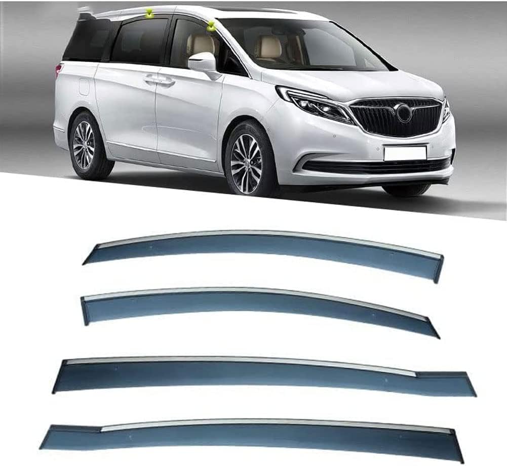 Fengxh Normal 4Pcs Smoke Tint Car Window Deflectors For Buick Gl8 2017-2021