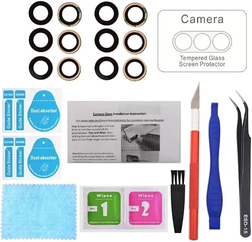 2 lentes de cámara trasera PHONSUN de repuesto con adhesivo para Samsung Galaxy A54 5G SM-A546U A546