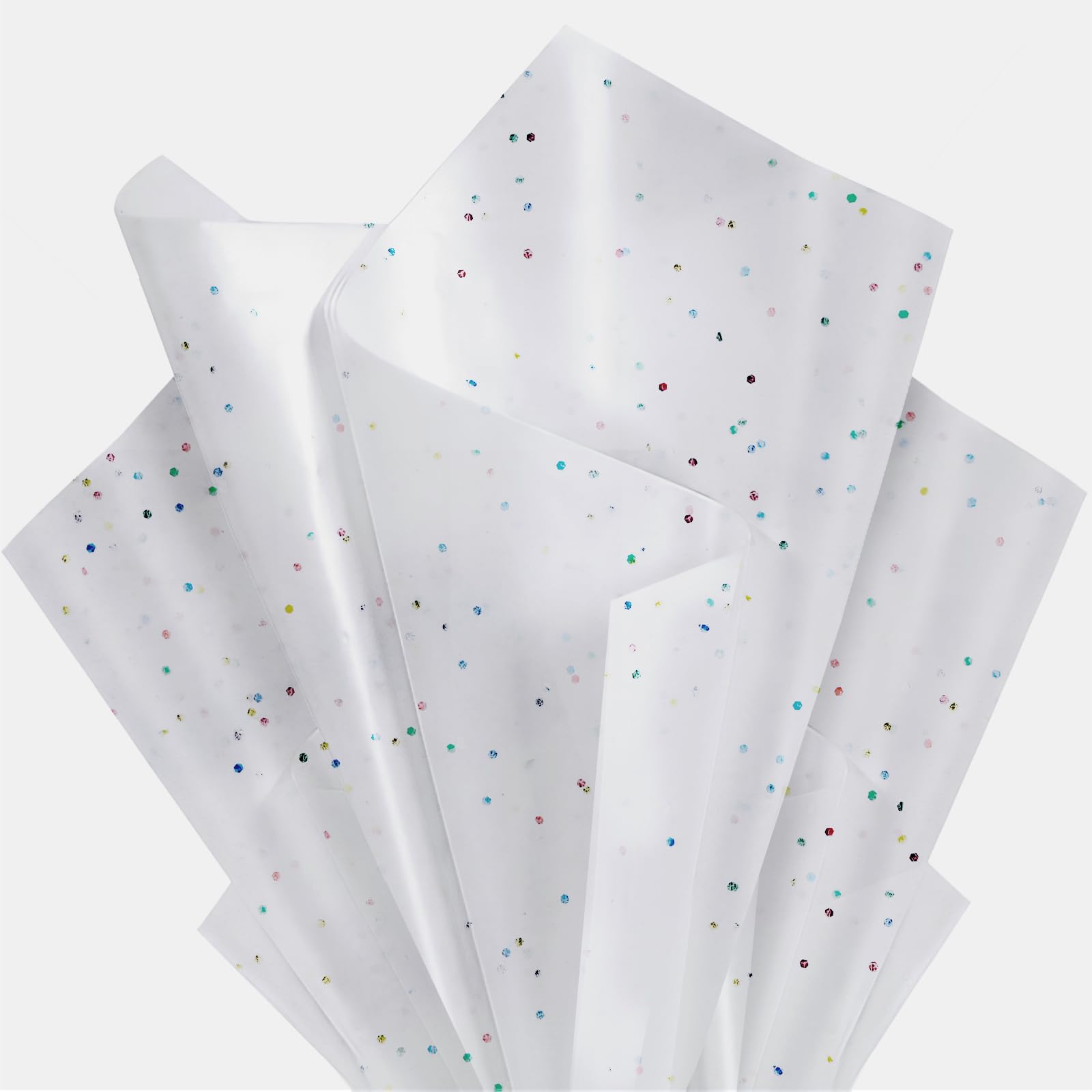 White Glitter Tissue Paper for Gift Bags 36 Sheets 14x20 Inch - Recyclable Wrapping Paper for Weddings, Birthdays, Party &amp; Festival Decorations DIY Craft Supplies