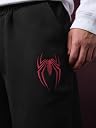 The Souled Store Spider-Man: Wallcrawler Men and Boys Elastic Waistband Black Embroidered Cotton Blend Oversized Fit Lightweight Fleece Korean Joggers gallery image