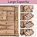 Yoimori Jewelry Box for Women, Rustic Wooden Jewelry Boxes & Organizers with Mirror & Drawers,6 Layer Jewelry Organizer Box for Rings Earrings Necklaces Bracelets (Carbonized Black)