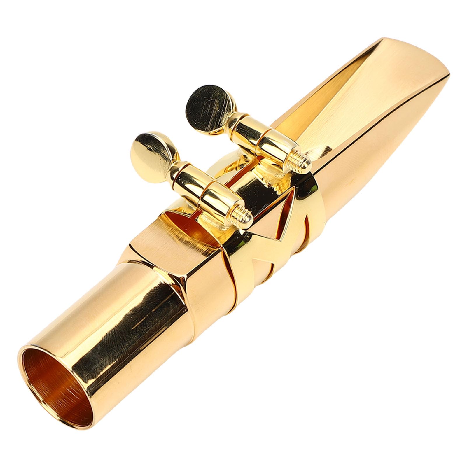 Bocchino Sassofono Tenore, Bocchino di Sax BB di Ottone Professionale con Tappo per Jazz e Classico - Apertura #5 per Principianti e Giocatori Avanzati