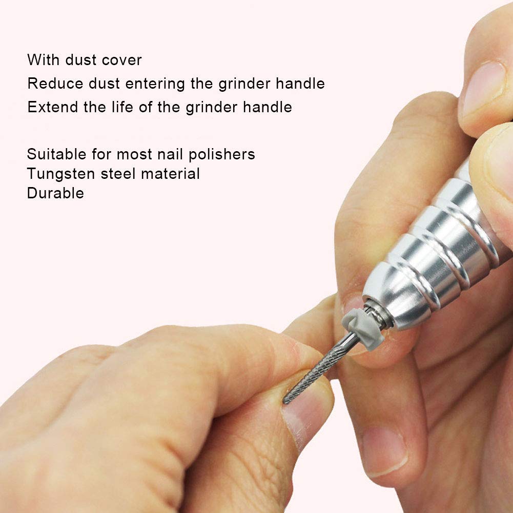 Professional 5-Piece Nail Drill Bit Set - Tungsten Carbide Cuticle & Gel Polish Bits for Manicure Pedicure, Acrylic Shaping Art Design - Image 4