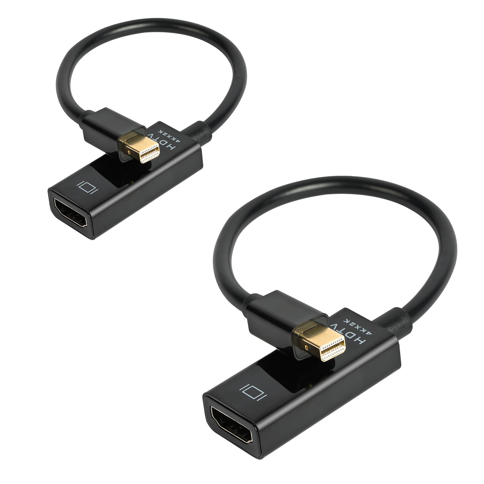 AXFEE 2 adattatori Mini DisplayPort a HDMI unidirezionali, compatibili per laptop, PC, monitor, TV, proiettore