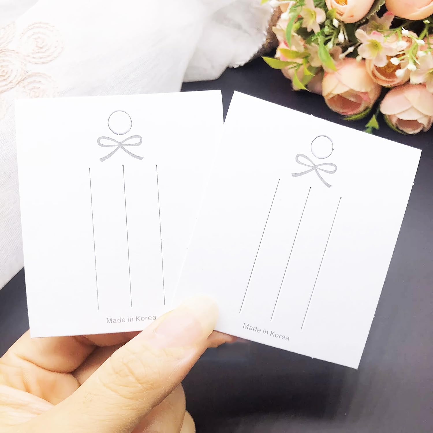 Veemoon Haarschmuck Karten 50 Stück - Kraftpapier Displaykarten Für Haarspangen & Clips