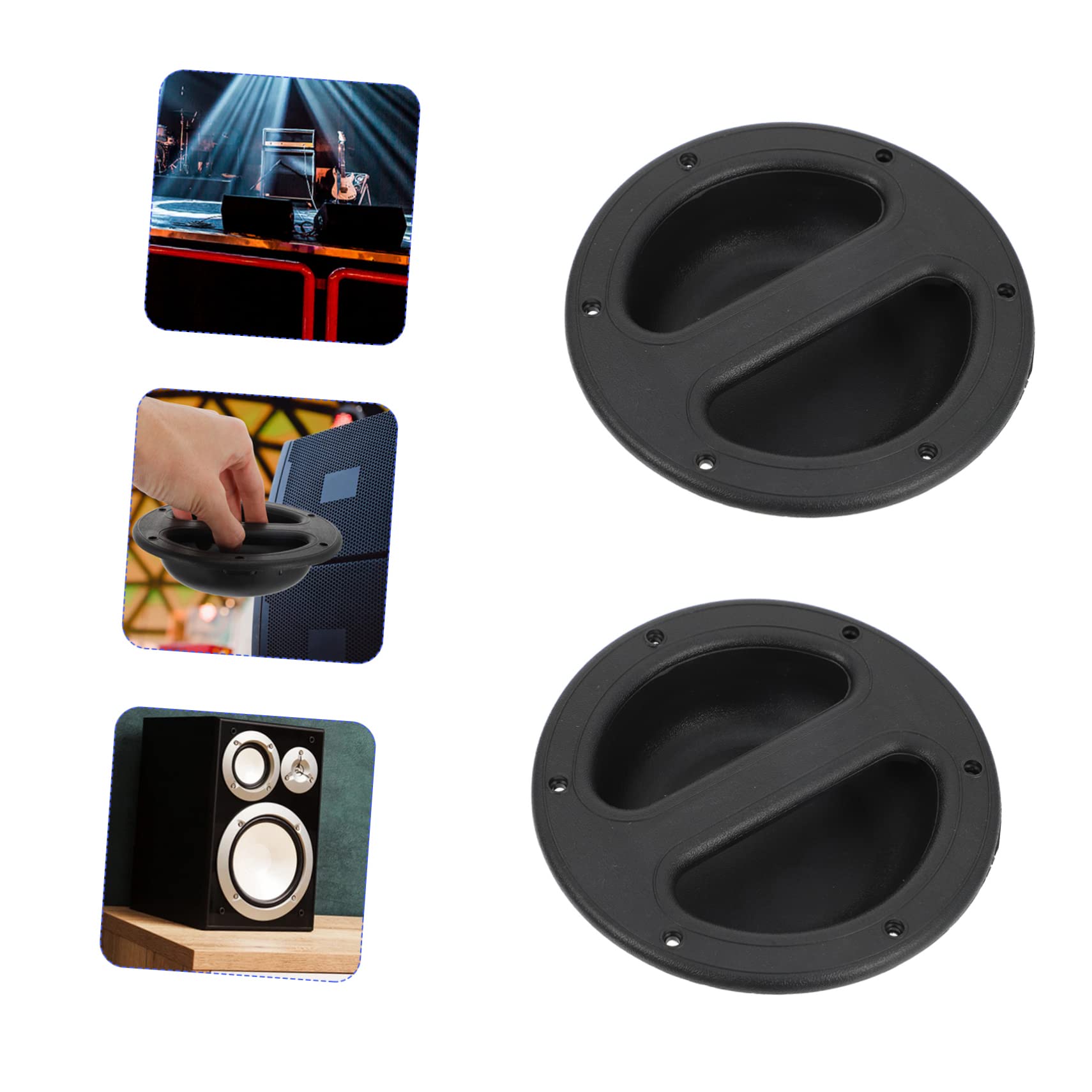 Operitacx 5pcs Stage Speaker Cabinet Handles Round Shape Recessed Audio Cabinet Handle Construction Design Secure Mounting for Transporting Heavy Equipment