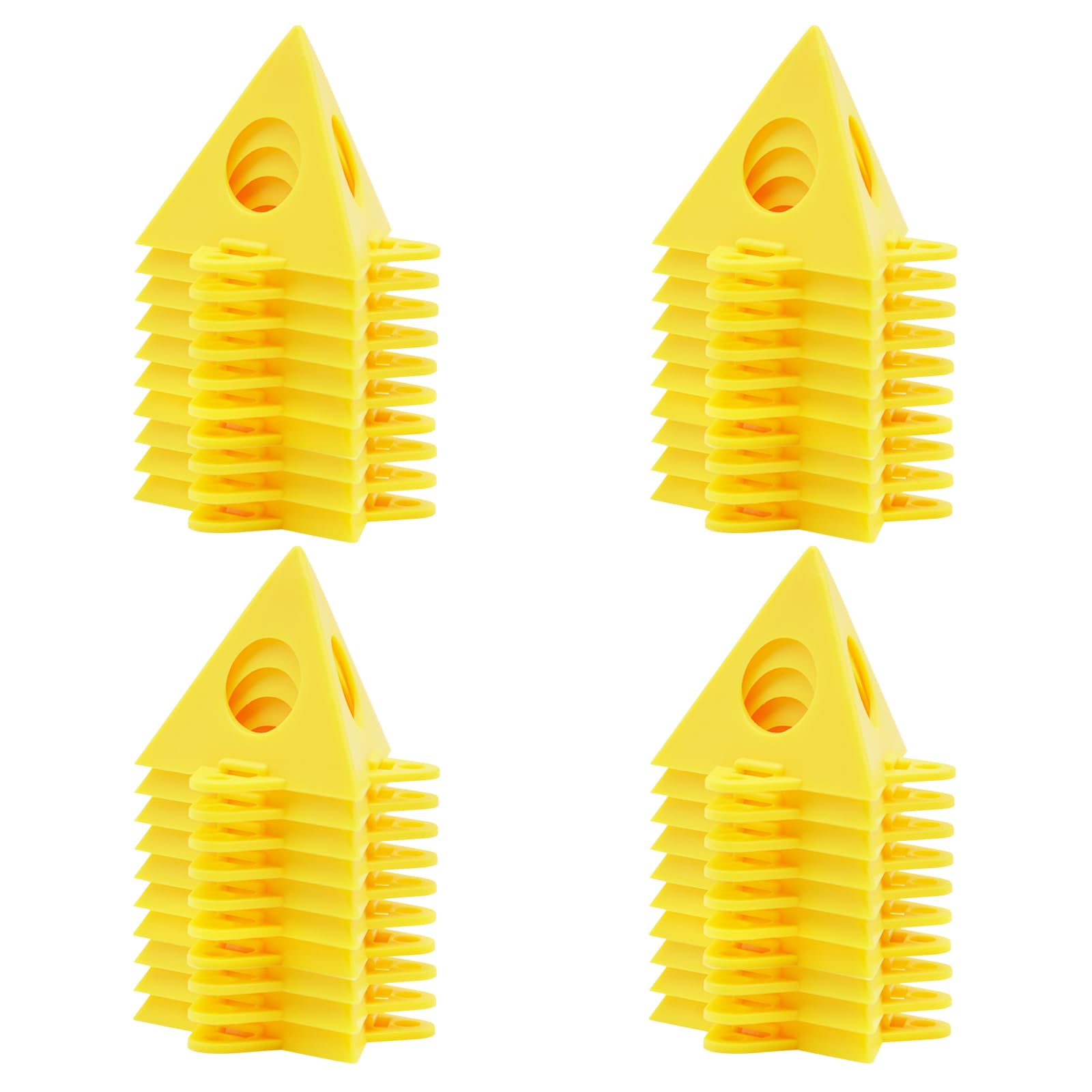 40 supporti a piramide triangolari, a forma di piramide, con coni gialli, in tela, per porte triangolari, in plastica, per la lavorazione del legno