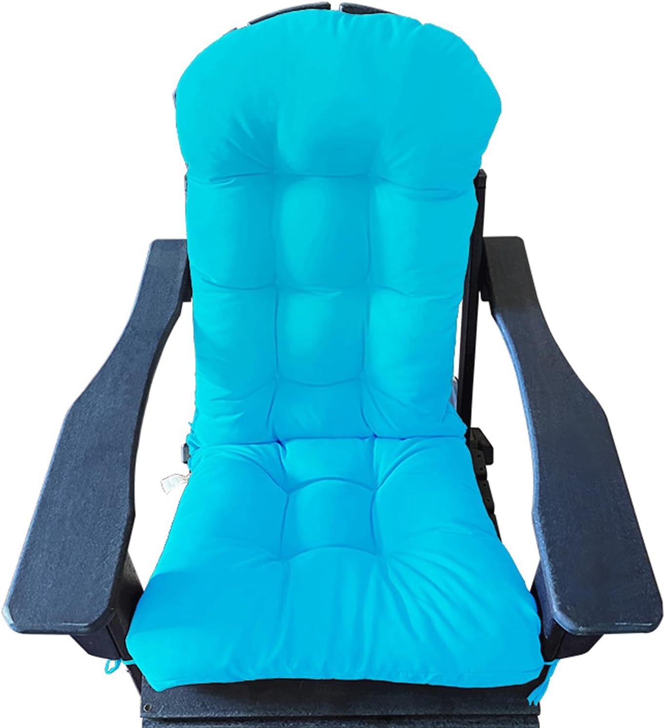 Indoor/Outdoor High Back Chair Cushion， High Weather Resistant Tufted Waterproof Lounge Cushion，All in One Non-Slip Adirondack Chair Cushion,Durable(Size:44 * 19 * 4in,Color:Blue)