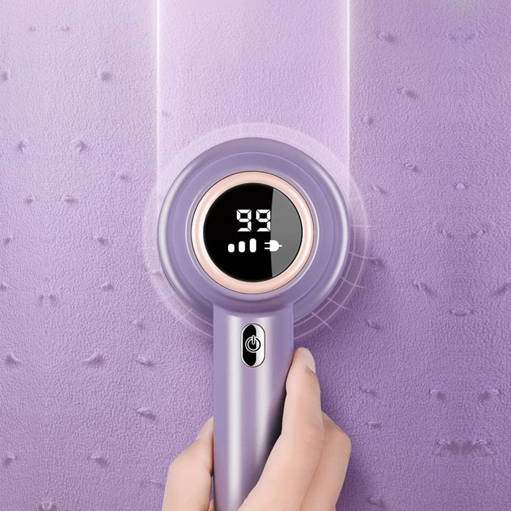 ALSAM Afeitadora de Telas, removedor de Pelusas Recargable, afeitadoras eléctricas de Telas, Pantalla LED, contenedor extraíble, 3 velocidades for Quitar Telas, Ropa de Cama, Muebles (Grey : White)