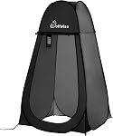 Wolfwise Pop Up Shower Tent, Portable Instant Changing Tent with Ventilation Window & Carry Bag, Privacy Bathroom Toilet for Beach, Camping & Outdoor, Height 74.8"/82.7", Black/Blue/Green