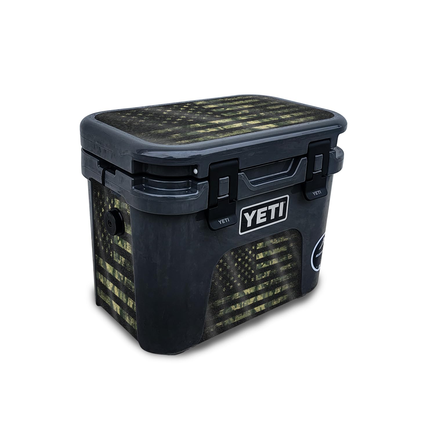 Glossy Glitter Skin Compatible with Yeti Roadie 15 Hard Cooler - American Camo - Premium 3M Vinyl Protective Wrap Decal Cover - Easy to Apply | Crafted in The USA by MightySkins