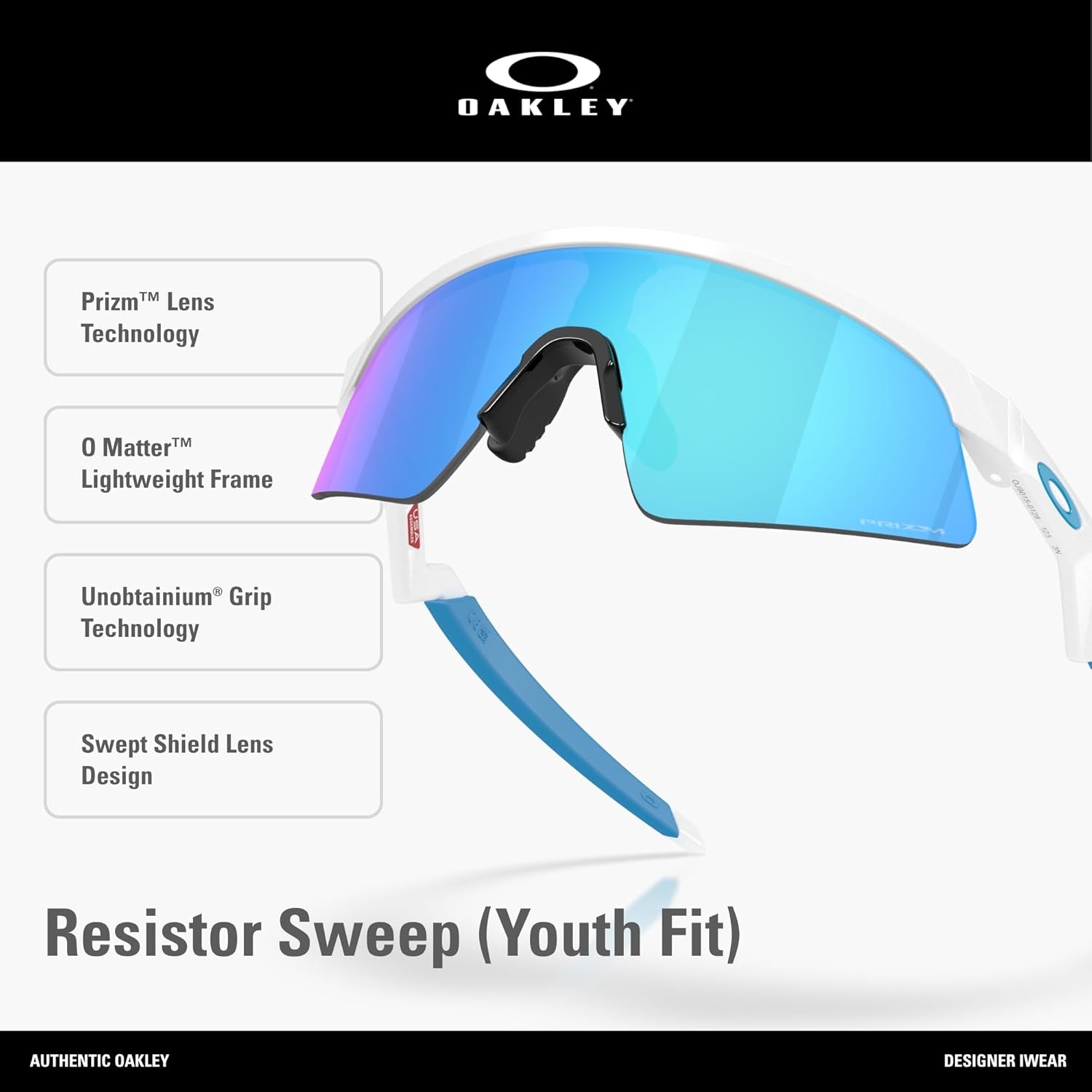 Oakley Junior Resistor Sweep OJ9015 Rectangle Sunglasses for Boys for Girls