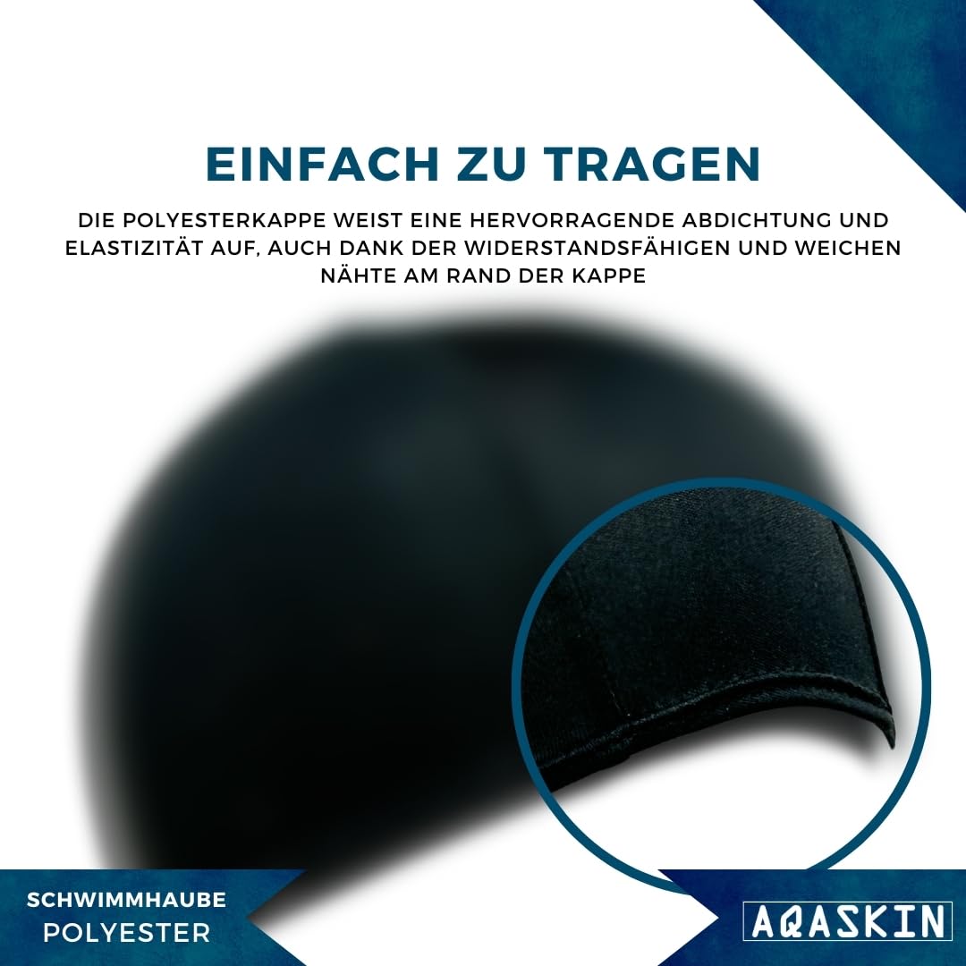 Professionelle schmal geschnittene Polyester-Badekappen – Mengenrabatte – Unisex-Badekappe mit Streifeneffekt. 50-500 PCS Mengenpakete