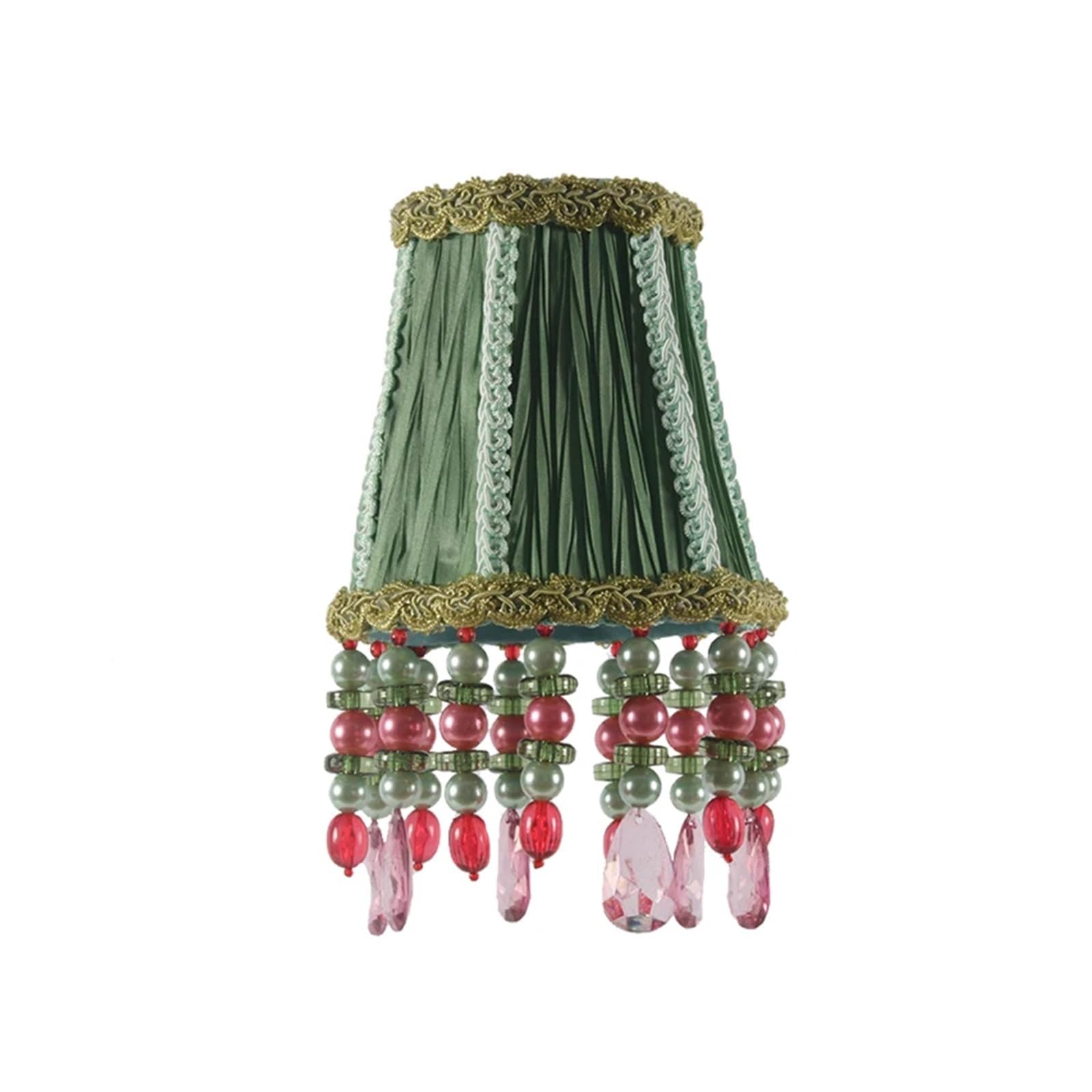 Luysgbxr Green Tassel Lampshade Decorative Lamp Shade Ethnic Emerald Living Room Bedroom Cloth Lampshades With Tassels