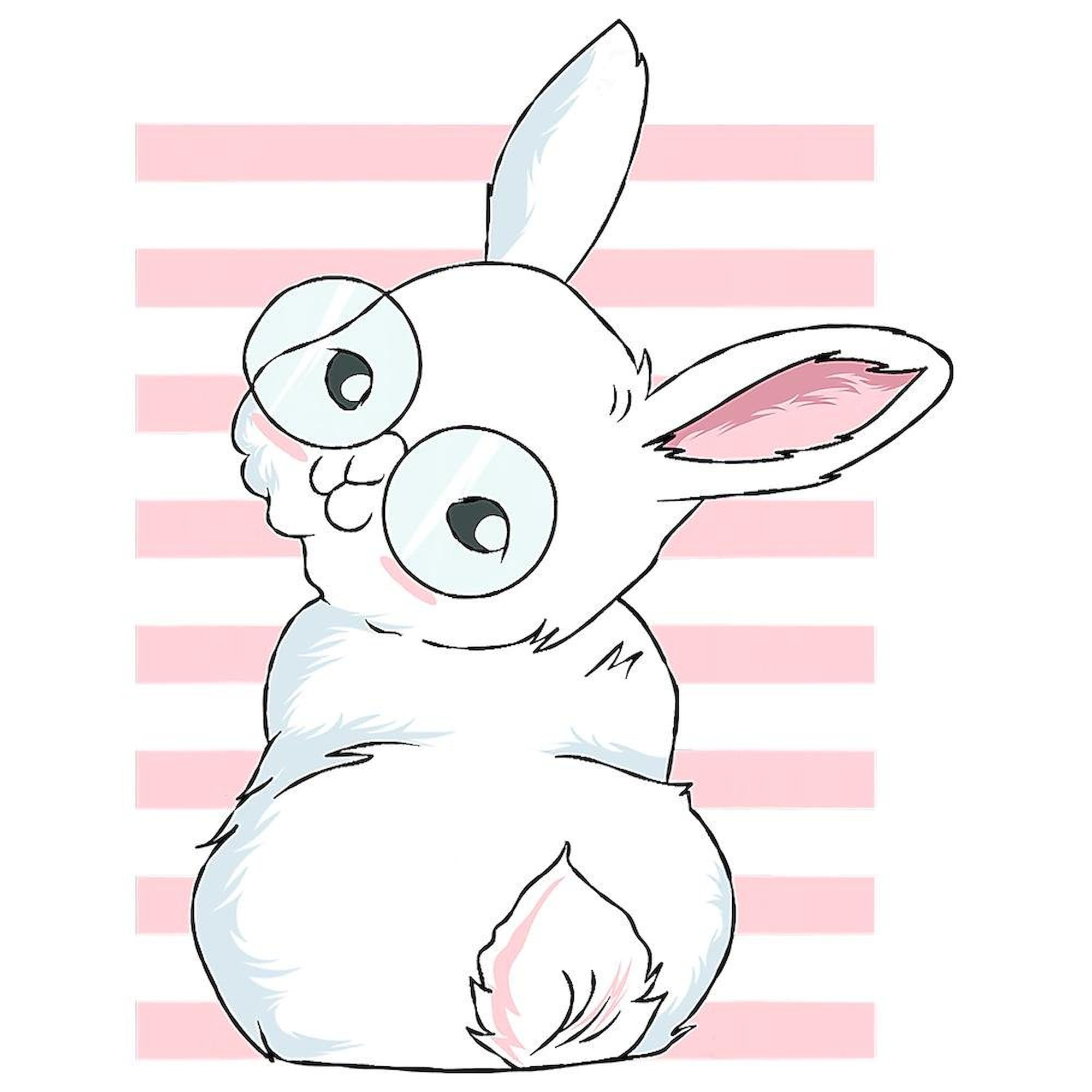 CafePress Cute Easter Bunny Rabbit Butt EAS King Duvet Cover, Printed Comforter Cover, Unique Bedding