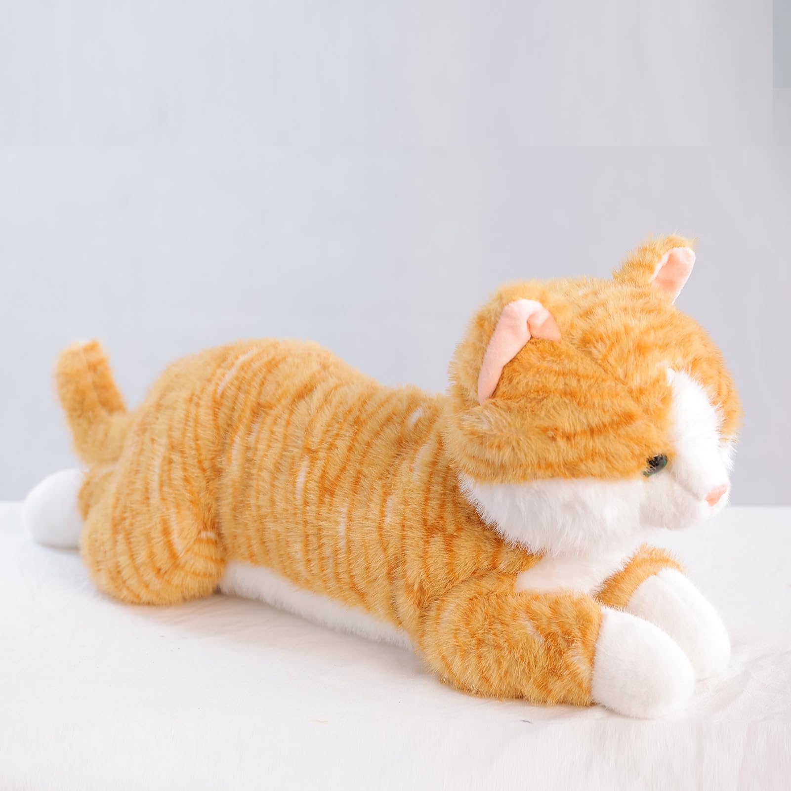 Ciężki pluszowy kot – ważony kot (45 cm/60 cm) – 0,9 kg/2,1 kg – szary, pomarańczowy, czarny – miękka zabawka uspokajająca dla dzieci i dorosłych
