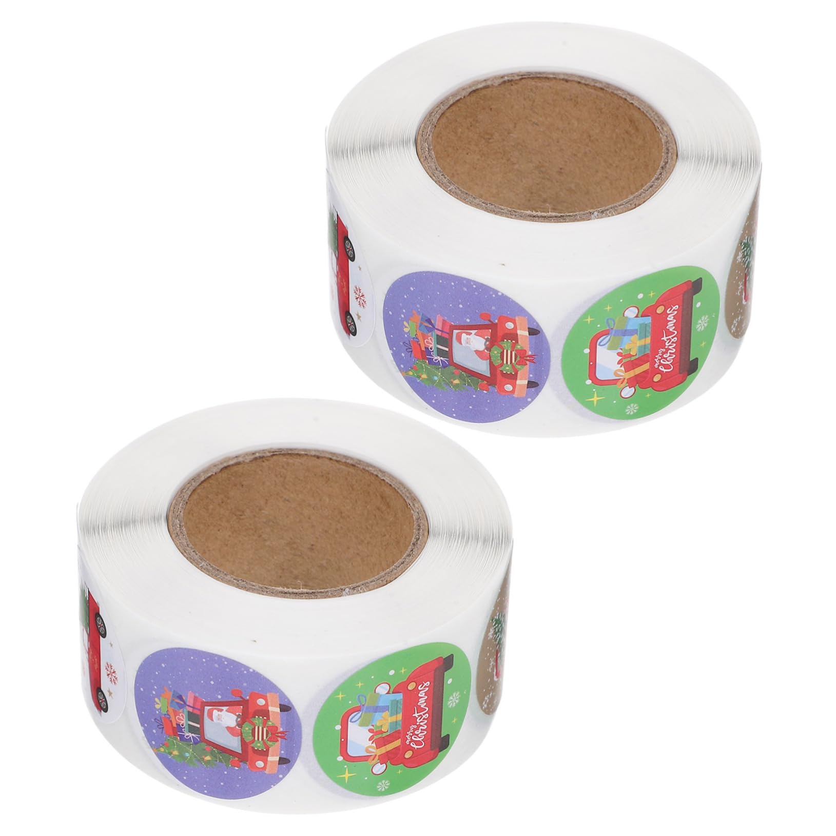 5 Set Adesivi Natalizi Carta Da Etichette Sigillanti Adesivi Etichette Natalizie 3 * 5