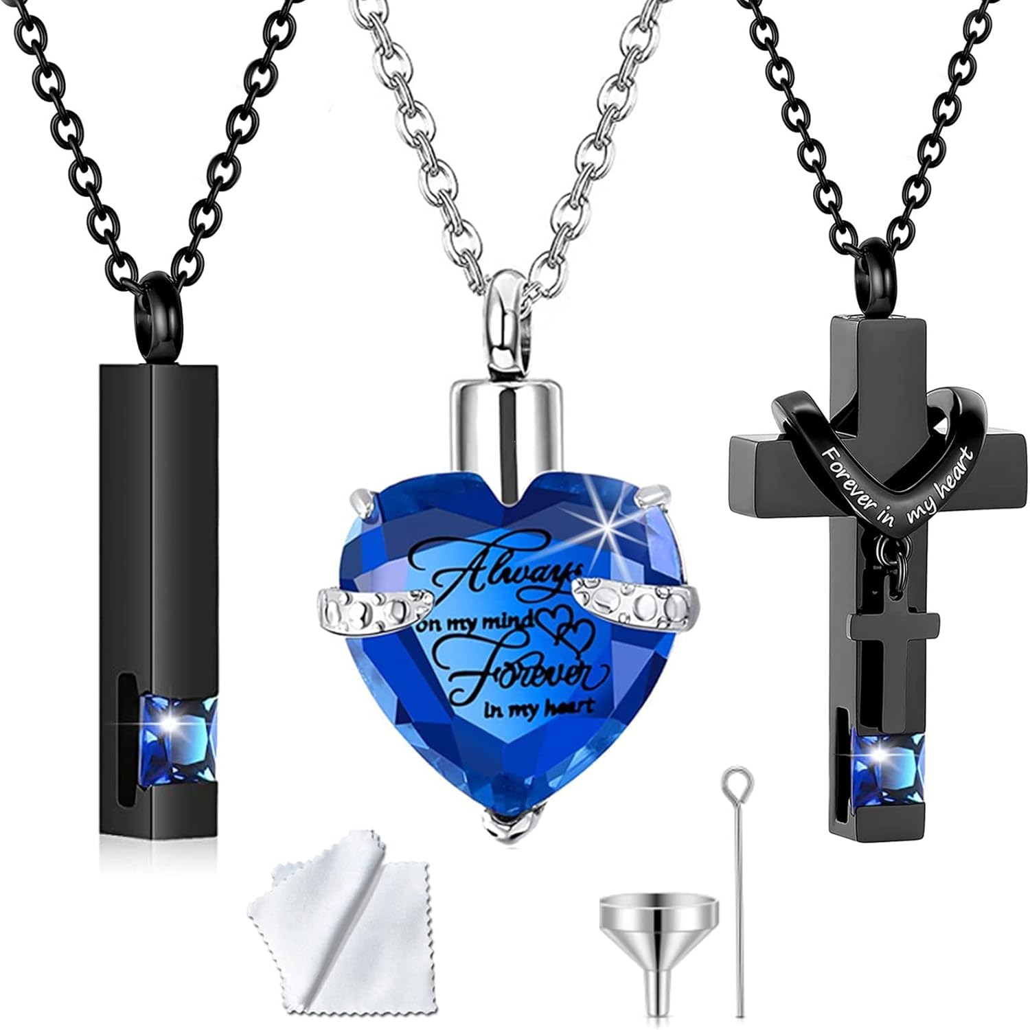 weikui Pieces Heart Cross Cubic Urn Necklace for Jamaica Ubuy