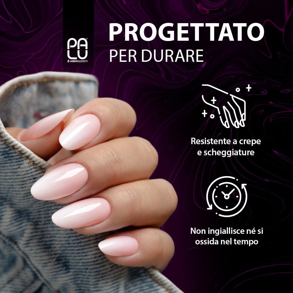 PALU - Gel ricostruttivo per unghie in gel - Gel ricostruttivo - Autolivellante, privo di acidi, senza limatura - unisce le proprietà del gel base - 90 g, Pro Light Builder Gel Classic Cover