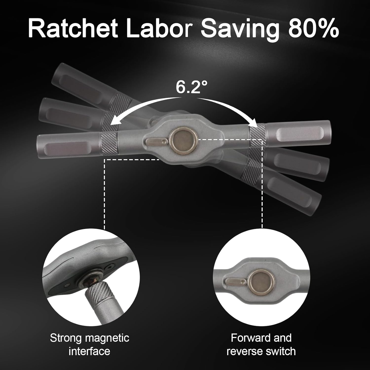 Professional 24-in-1 Magnetic Ratchet Screwdriver Set, Multi-Bit Driver Kit with Detachable Handle & Storage Case for Furniture, Computers, Bicycles & More