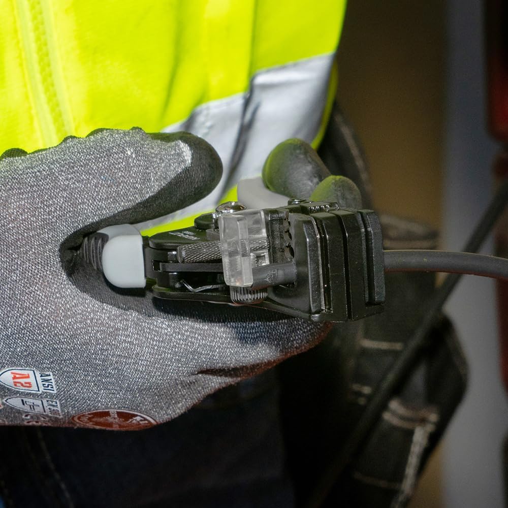 Klein Tools 11069S Automatic Solar Wire Stripper, Precision Stripping for 6 to 12 AWG Solid and 8 to 14 AWG PV Electrical Stranded Wire