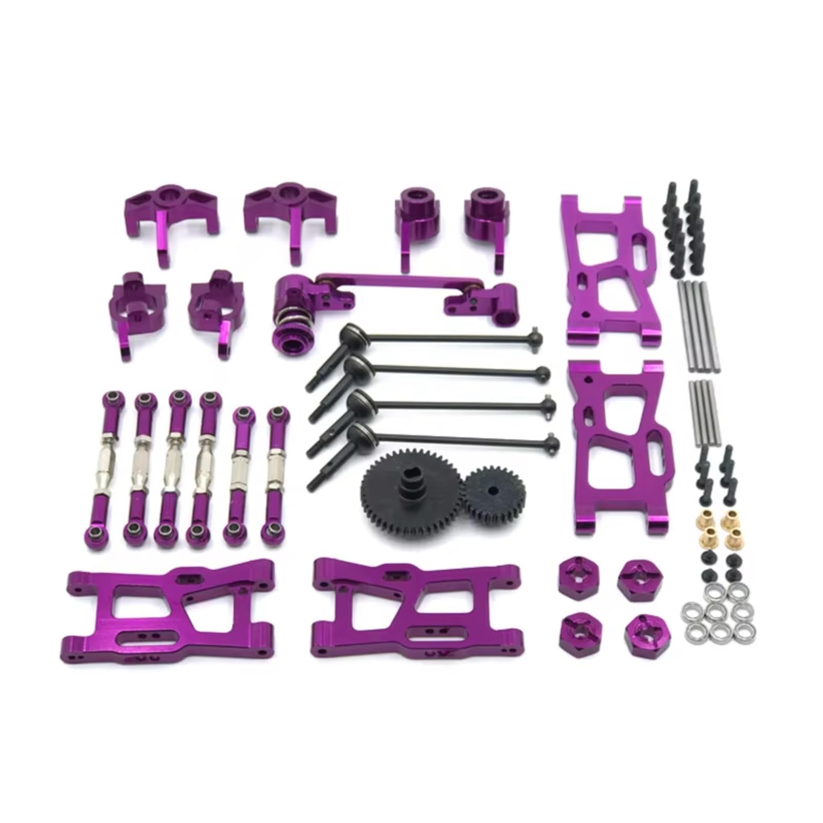 Knuckle sterujące RC do WLtoys 124016 124017-18 124019 144001144010 metalowy drążek napędowy do drążka kierowniczego wahacza zestaw przekładni do części samochodowych RC zastosowanie zamienne