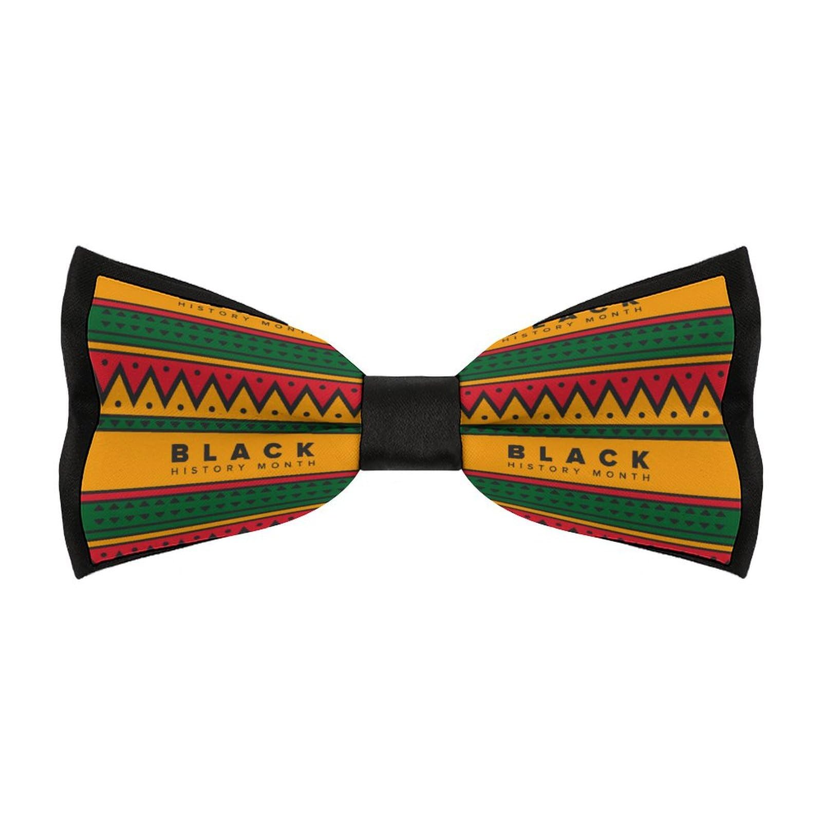JYYAU Black History Month Bow Tie Adjustable Necktie For Men Business Fashion Pre-tied Tie Neckwear Novelty Accessory For Weddings Party Festival