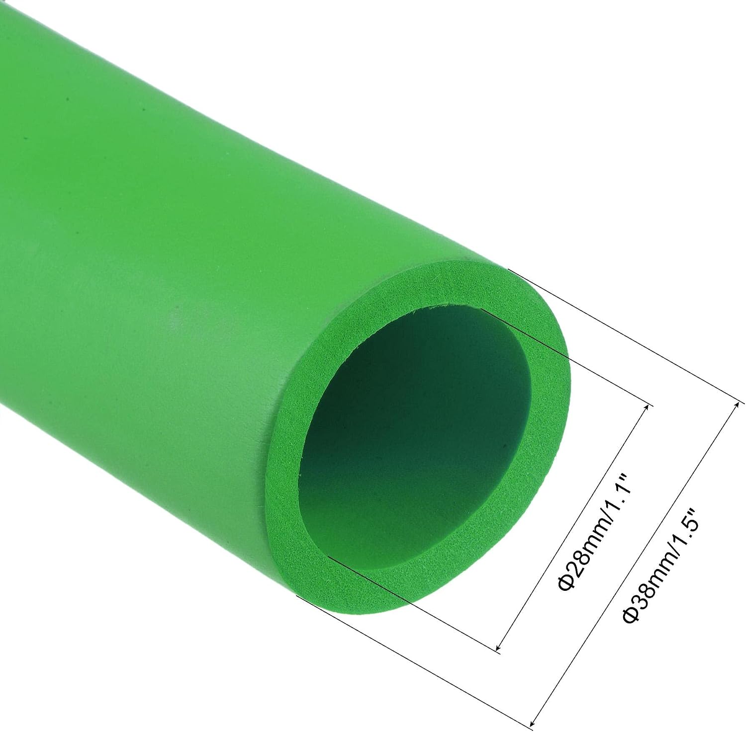 sourcing map Foam Tubing for Handle Grip Support 28mm ID 38mm OD 1m Length Green, 28mm x 38mm - Image 4