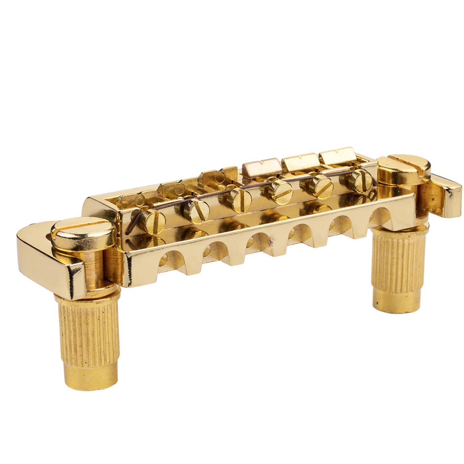 DIAO79NI Adjustable Wraparound Bridge Tailpiece Fully Intonatable Combo Design for Epiphone Les Paul Junior/Special (Gold)
