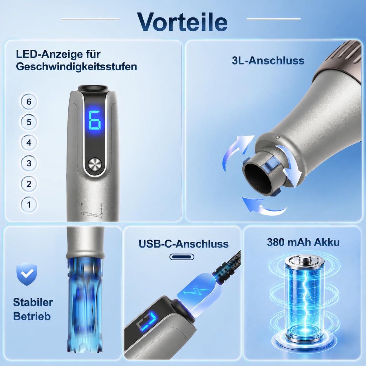 Dr.pen M8S Microneedling Pen Professioneller Dermapen mit 22 Ersatzkartuschen Kabelloser Microneedling Pen Einstellbares Microneedling-Gerät für die Hautpflege