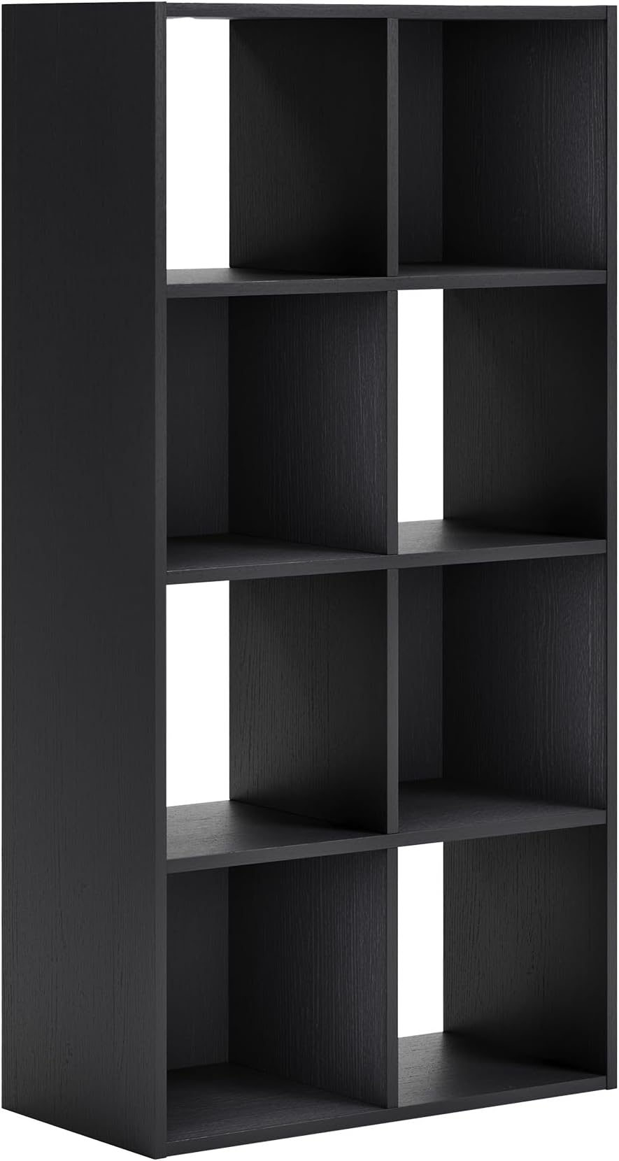 Signature Design by Ashley Langdrew Cube Storage Organizer, Eight‑Cube Matte Black Shelving for Closet Shelves and Storage Solutions, Engineered Wood, 23.74" x 47"