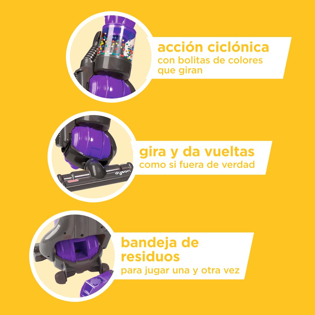 Casdon Dyson Ball | Réplica en Miniatura de Dyson Ball para niños a Partir de 3 años | ¡con giros y Vueltas para Jugar como si Fuera de Verdad!