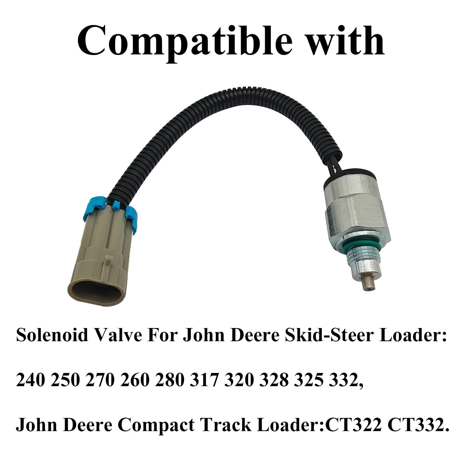 Électrovanne KV23082 pour moteur John Deere 3029 4045 4024 5030 Chargeur 240 250 260 270 280 317 320 325 328 332 CT322 CT332