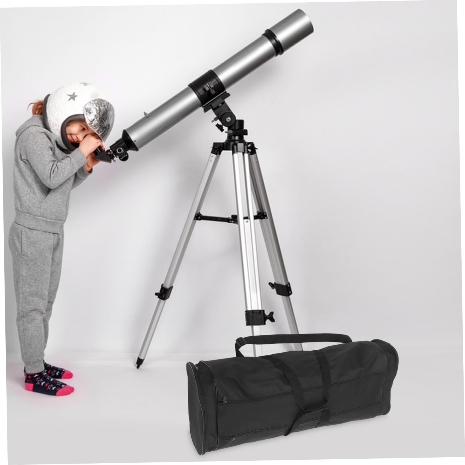 Borsa per Telescopio in Nylon Nero, Custodia Protettiva Portatile per Uso Outdoor, Trasporto a Mano e Design Semplice
