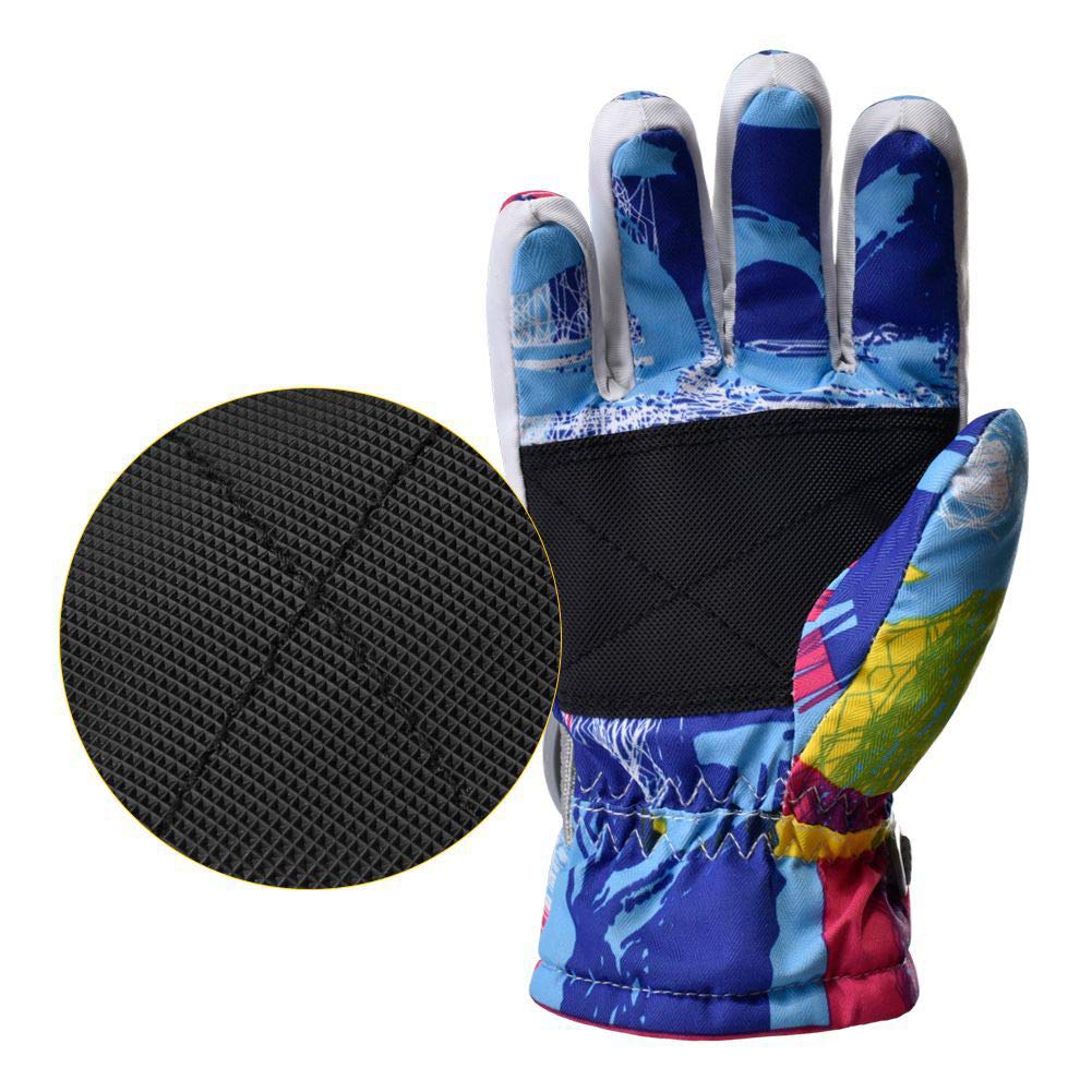 Guanti, Guanti Termici, Guanti da Sci for Bambini, Guanti Sportivi all'Aria Aperta for Bambini Guanti da Neve Invernali for Bambini Guanti da Neve Impermeabili Antivento Guanti for Bambini Ragazzi Rag