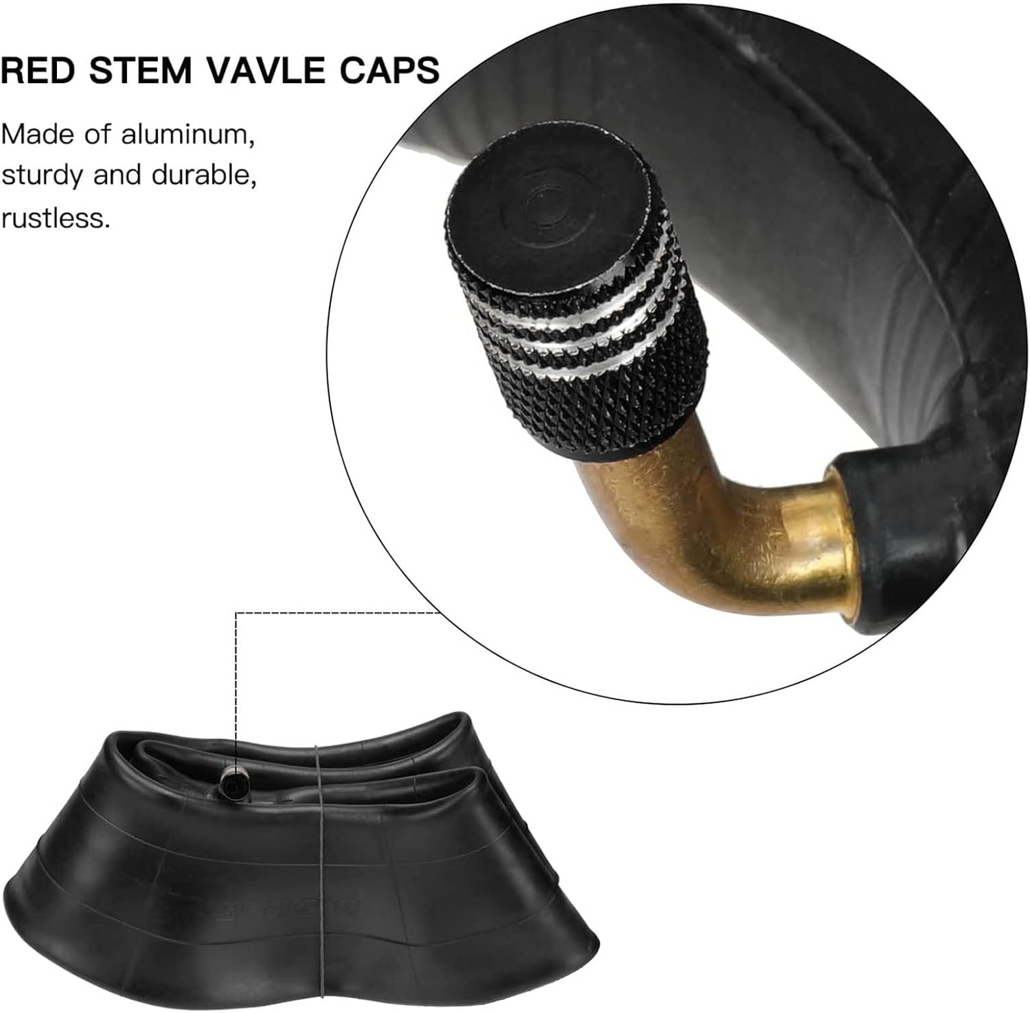 3.5-8 Tire and Tube Set, Off Road Motorcycle Dirt Pit Bike Tire Inner Tube Set for Z50 Z50A Z50R Z50RD, Dirt Bike Replacement Inner Tubes for MT50 KV75 Mini Trail Bike