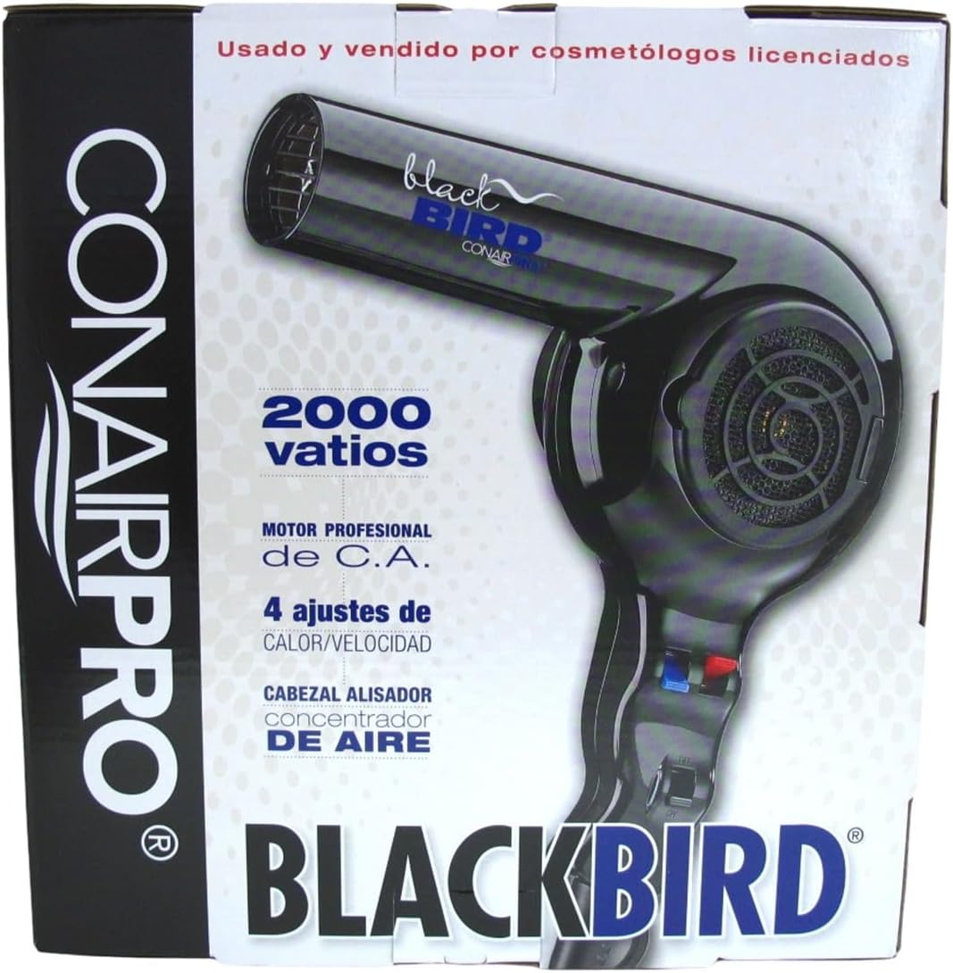 Conair BB075W Pro Blackbird Hair Dryer 2000 Watt
