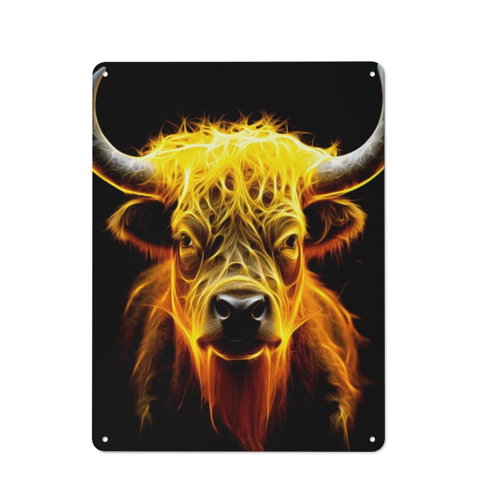 Junmoney Bull For Man Cave Or Games Room, Retro Metal Plaque 40X30cm, For Metal Sign Collectors, For Garage And Workshop Walls