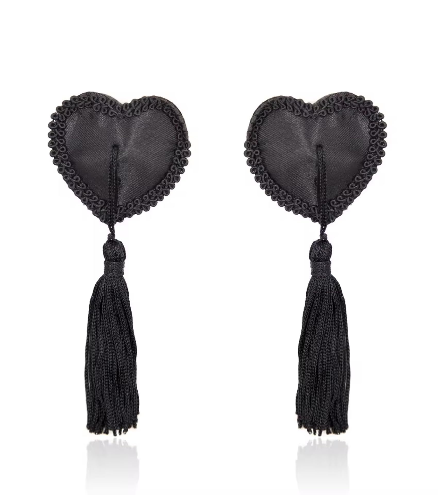 Premium Nipple Covers with Tassels, Reusable Decorative Pasties Floral Designs, Silicone Sequin Heart Shape Nipple Sticker Reusable Self-Adhesive Silicone Breast Nipple Cover-image-28