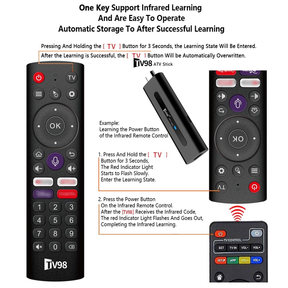 Android 14.0 TV Box, clé de streaming 8 K, 2 Go de RAM 16 Go de ROM, double WiFi 2,4 G/5,8 G, HDMI, 4 K HDR, télécommande vocale, lecteur de films 3D, convient pour les boîtes TV Android ou les clés