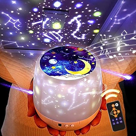 Amazon 令和最新版 リモコン式 スタープロジェクターライト音楽再生 星空ライト スターナイトライト寝かしつけ用おもちゃ Ruluniky クリスマス プラネタリウム海プロジェクター プラネタリウム 常夜灯 雰囲気を作り 星空投影 タイマー付 多色変更可能 6 セット投影