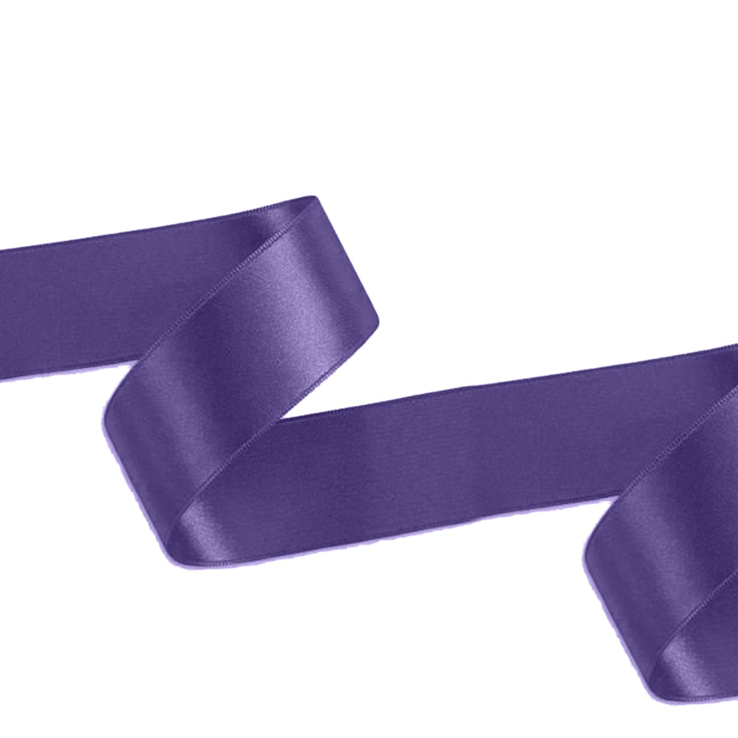 WedDecor Purple Ribbon for Gift Wrapping, 40mm x 25 Metres Double-Sided Satin Polyester Ribbon Roll for Wedding, Christmas, Hair Bow, Crafting, Sewing, Birthday Cake Decoration