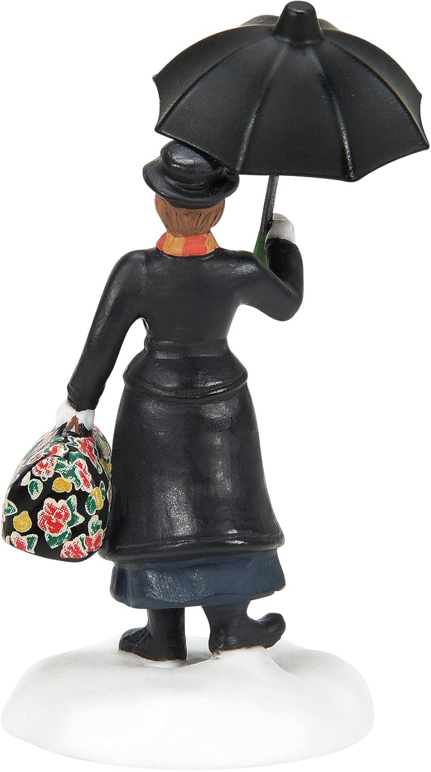 Department 56 Dickens Village Accessories Disney Mary Poppins Arrives Figurine, 3.75 Inch, Multicolor