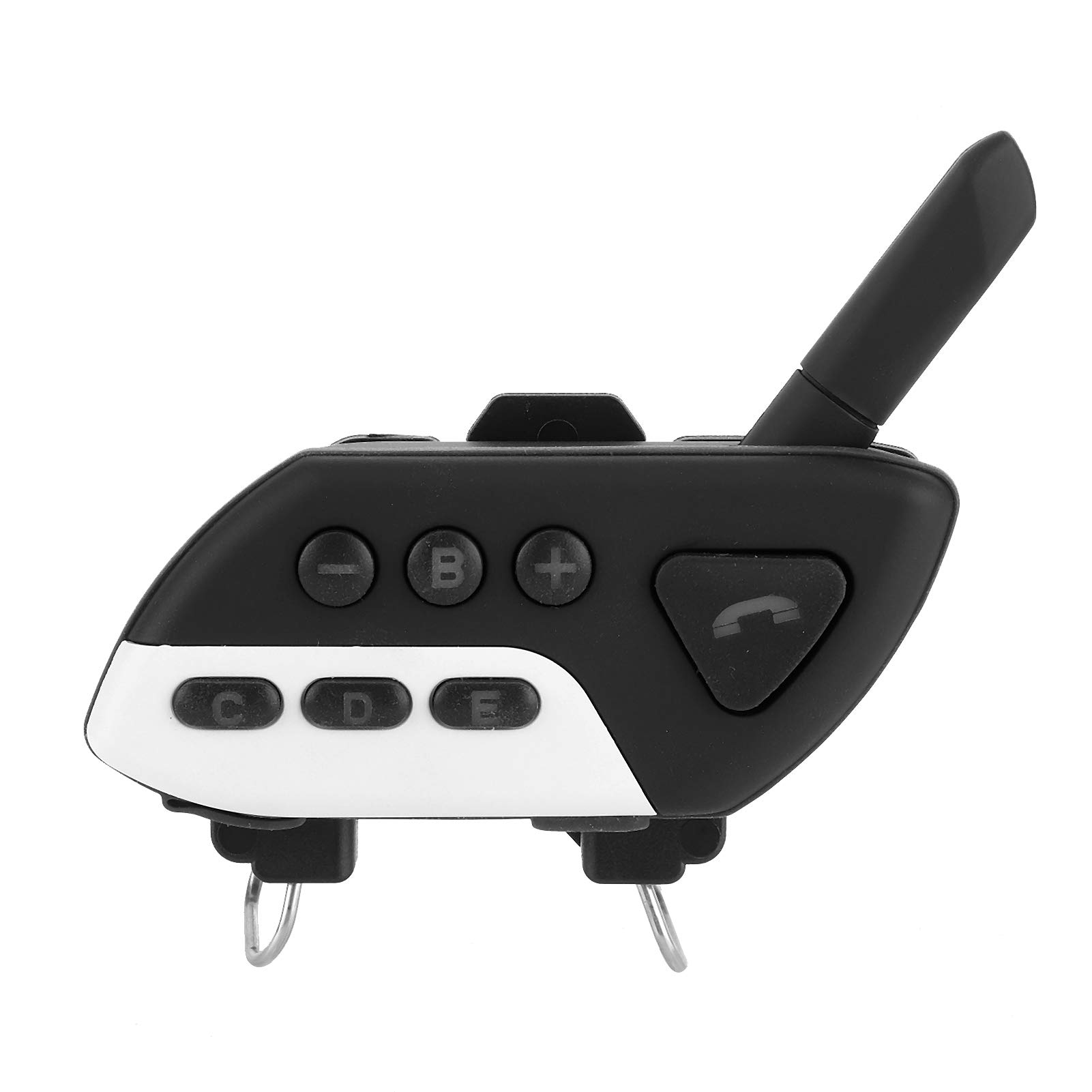 interfono Bluetooth per casco moto per guida di gruppo, cuffie di comunicazione wireless per 5 persone con riduzione del rumore, audio chiaro fino a 120 km/h, accoppiamento (Bianca)