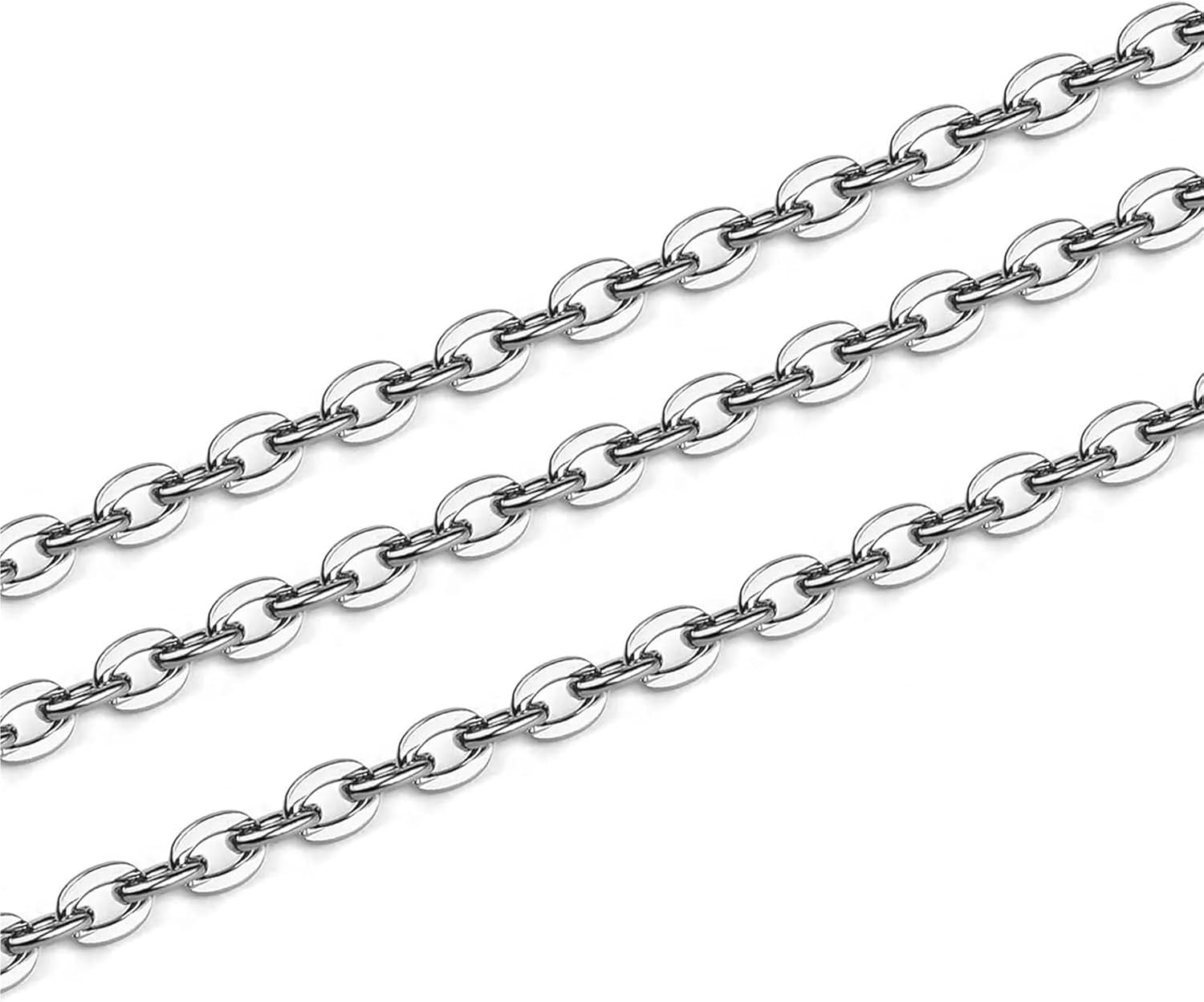Application 100M 304 Stainless Steel Chain 1.2/1.5/2/2.5mm Flat Cable Link For Jewelry Making DIY Craft(Rose gold chain,1.5mm x100meters)