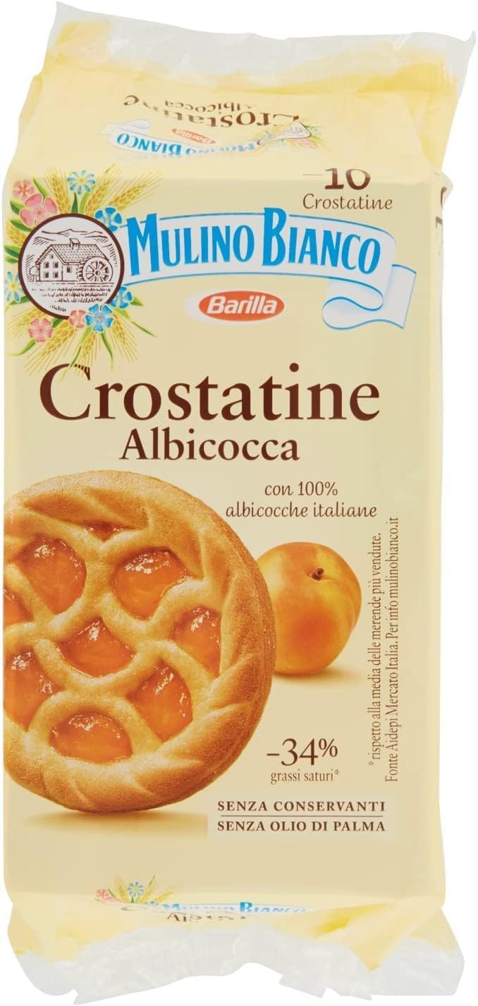 Ciastka z nadzieniem Crostatine Albicocca 400g - Mulino Bianco morela