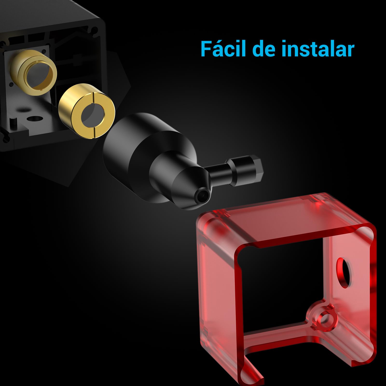 X3 Pro de Lente láser original 4 piezas, lente de módulo de grabado L10 para máquina de grabado, fácil de instalar, altamente transparente, anti-aceite y anti-humo